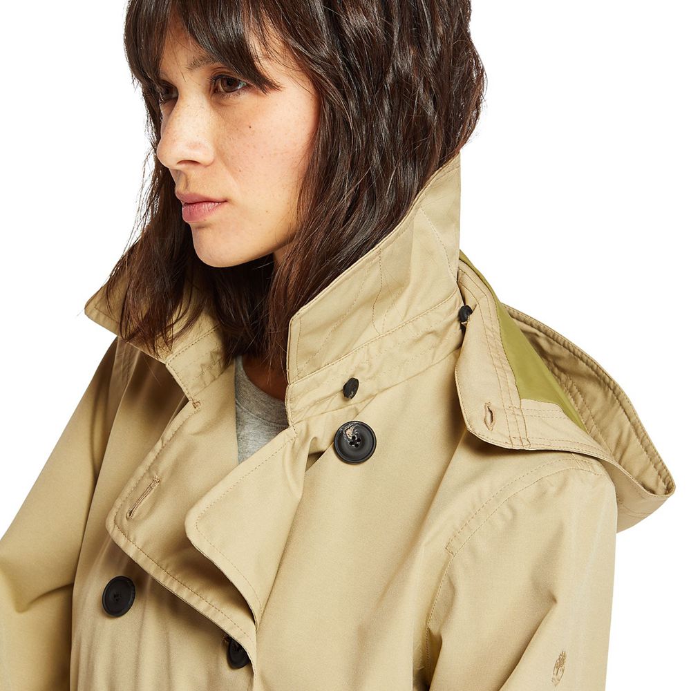 Abrigos Timberland Mujer Classic Waterproof Trench Kaki - Chile ATB-930172